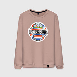 Свитшот хлопковый мужской Netherlands, цвет: пыльно-розовый