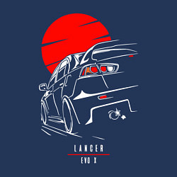 Свитшот хлопковый мужской Mitsubishi Lancer - Evo 10, цвет: тёмно-синий — фото 2