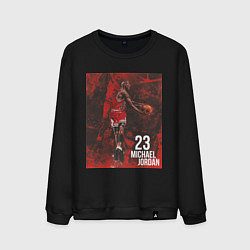 Свитшот хлопковый мужской Jordan Michael 23, цвет: черный