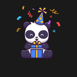 Свитшот хлопковый мужской Панда с подарочком, цвет: черный — фото 2