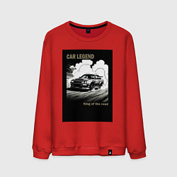 Свитшот хлопковый мужской Японский корч, цвет: красный