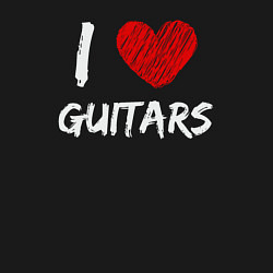 Свитшот хлопковый мужской Я люблю гитары, цвет: черный — фото 2