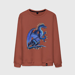 Свитшот хлопковый мужской Azure dragon, цвет: кирпичный