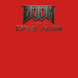 Свитшот хлопковый мужской Doom the dark ages logo, цвет: красный — фото 2