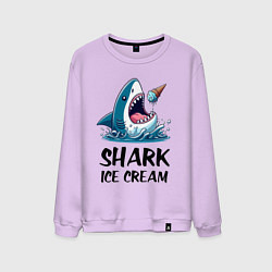 Мужской свитшот Shark ice cream - ai art