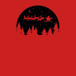Свитшот хлопковый мужской Night Santa Claus, цвет: красный — фото 2