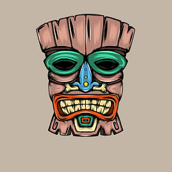 Свитшот хлопковый мужской Tiki face, цвет: миндальный — фото 2