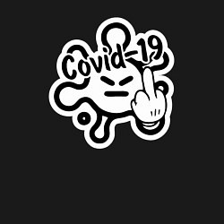 Свитшот хлопковый мужской Вирус covid-19, цвет: черный — фото 2