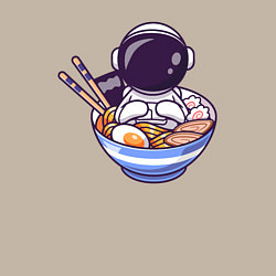 Свитшот хлопковый мужской Ramen spaceman, цвет: миндальный — фото 2