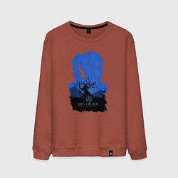 Свитшот хлопковый мужской Hellblade - Senua, цвет: кирпичный