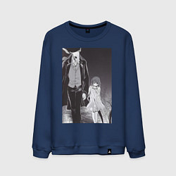 Свитшот хлопковый мужской Невеста чародея Тисэ Хатори манга, цвет: тёмно-синий