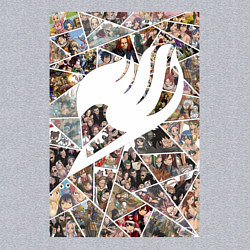 Свитшот хлопковый мужской Хвост Феи Нацу Драгнил Эрза Скарлет коллаж, цвет: меланж — фото 2