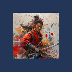 Свитшот хлопковый мужской Краски самурая, цвет: тёмно-синий — фото 2