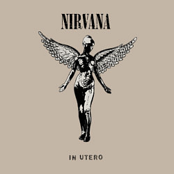 Свитшот хлопковый мужской In utero Nirvana, цвет: миндальный — фото 2