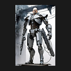 Свитшот хлопковый мужской Ленин робот - киборг ai art, цвет: черный — фото 2