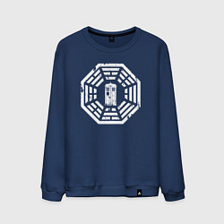 Свитшот хлопковый мужской Тардис дхарма, цвет: тёмно-синий