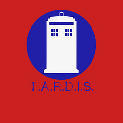 Свитшот хлопковый мужской Blue tardis, цвет: красный — фото 2