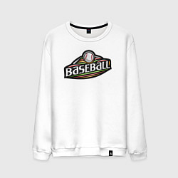 Свитшот хлопковый мужской Baseball sport, цвет: белый