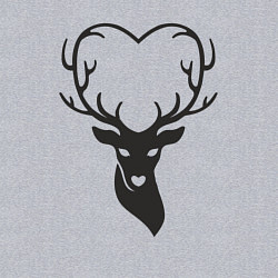 Свитшот хлопковый мужской Love deer, цвет: меланж — фото 2