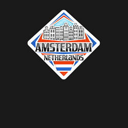 Свитшот хлопковый мужской Амстердам Нидерланды, цвет: черный — фото 2