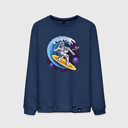 Свитшот хлопковый мужской Space surfing, цвет: тёмно-синий