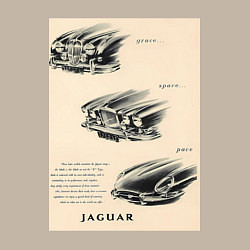 Свитшот хлопковый мужской Автомобиль Jaguar, цвет: миндальный — фото 2