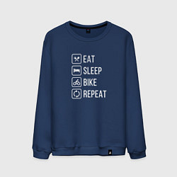 Мужской свитшот Eat sleep bike repeat