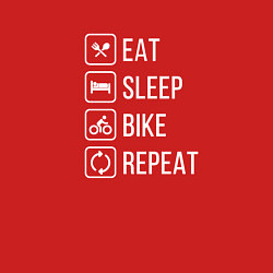 Свитшот хлопковый мужской Eat sleep bike repeat, цвет: красный — фото 2