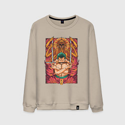 Мужской свитшот One piece Зоро бог