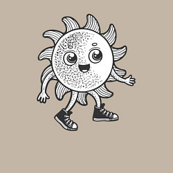 Свитшот хлопковый мужской Солнечный человечек, цвет: миндальный — фото 2