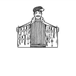 Свитшот хлопковый мужской Вор времени, цвет: белый — фото 2