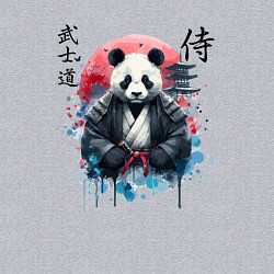 Свитшот хлопковый мужской Panda - bushido samurai code, цвет: меланж — фото 2