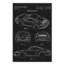 Свитшот хлопковый мужской Porsche 911 автомобиль чертеж, цвет: белый — фото 2