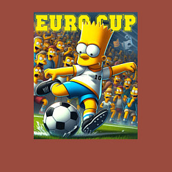 Свитшот хлопковый мужской Euro cup - Bart Simpson, цвет: кирпичный — фото 2