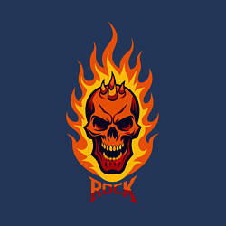 Свитшот хлопковый мужской Rock music skull, цвет: тёмно-синий — фото 2