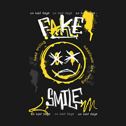 Свитшот хлопковый мужской Фальшивая улыбка, цвет: черный — фото 2