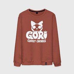 Свитшот хлопковый мужской Goro cuddly carnage logo, цвет: кирпичный