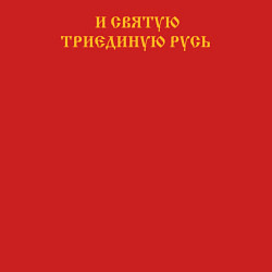 Свитшот хлопковый мужской За веру царя и святую триединую Русь Желтый текст, цвет: красный — фото 2