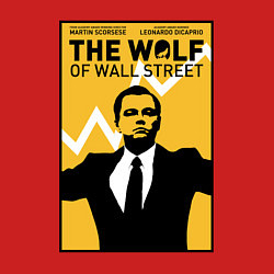 Свитшот хлопковый мужской Волк с волстрит - Ди Каприо, цвет: красный — фото 2