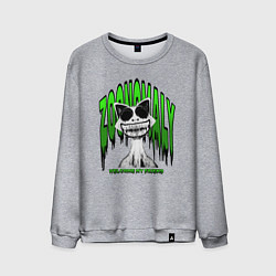 Свитшот хлопковый мужской Zoonomaly ужасная аномальная кошка, цвет: меланж