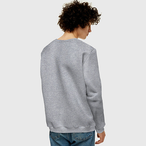 Мужской свитшот Japanese samurai - ghost of Tsushima sketch / Меланж – фото 4