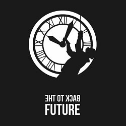 Свитшот хлопковый мужской Back to the future clocks, цвет: черный — фото 2