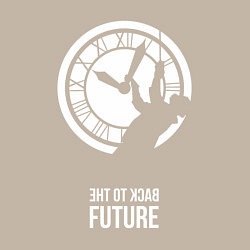 Свитшот хлопковый мужской Back to the future clocks, цвет: миндальный — фото 2