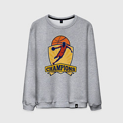 Свитшот хлопковый мужской Champion basketball, цвет: меланж