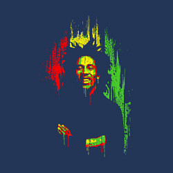 Свитшот хлопковый мужской Bob Marley vibe, цвет: тёмно-синий — фото 2