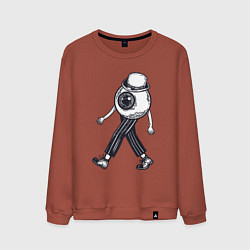 Свитшот хлопковый мужской Глаз человек, цвет: кирпичный