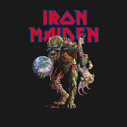 Свитшот хлопковый мужской Iron Maiden rock band, цвет: черный — фото 2
