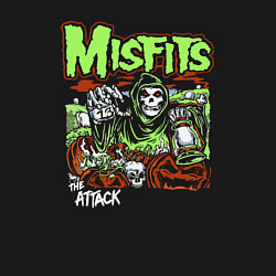 Свитшот хлопковый мужской Misfits the attack, цвет: черный — фото 2