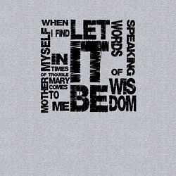 Свитшот хлопковый мужской Let It Be, цвет: меланж — фото 2