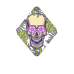 Свитшот хлопковый мужской Flowers mad skull, цвет: белый — фото 2